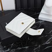 Fortok Saint Laurent Monogram Card Holder White 10x6.5x2cm - 5