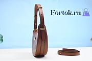 Fortok Prada Moon Leather Bag in Brown 22.5x18.5x6.5cm - 6