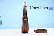 Fortok Prada Moon Leather Bag in Brown 22.5x18.5x6.5cm - 5