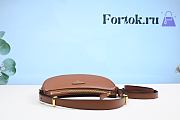 Fortok Prada Moon Leather Bag in Brown 22.5x18.5x6.5cm - 3