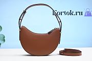 Fortok Prada Moon Leather Bag in Brown 22.5x18.5x6.5cm - 2