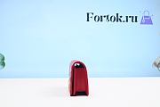 Fortok Gucci Flip Gold Buckle V-shaped Red Bag 18cm - 2