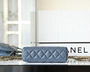 Fortok Chanel 23K Kelly Bag Blue 19x13x7cm - 6