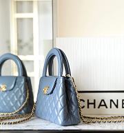 Fortok Chanel 23K Kelly Bag Blue 19x13x7cm - 2