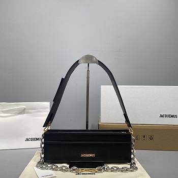 Fortok Jacquemus Le Ciuciu Logo Shoulder Bag Black 30x10.5x4.5cm