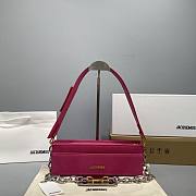 Fortok Jacquemus Le Ciuciu Logo Shoulder Bag Pink 30x10.5x4.5cm - 1