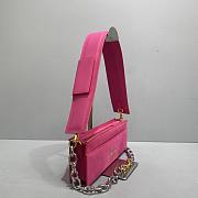 Fortok Jacquemus Le Ciuciu Logo Shoulder Bag Pink 30x10.5x4.5cm - 6