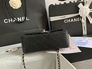 Fortok Chanel 23K Double C Logo Handle Lambskin Bag Black AS2431 20x12x6cm - 2