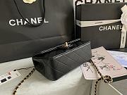 Fortok Chanel 23K Double C Logo Handle Lambskin Bag Black AS2431 20x12x6cm - 3