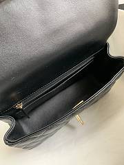 Fortok Chanel 23K Double C Logo Handle Lambskin Bag Black AS2431 20x12x6cm - 4