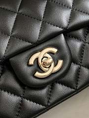 Fortok Chanel 23K Double C Logo Handle Lambskin Bag Black AS2431 20x12x6cm - 6