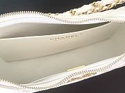 Fortok Chanel 23K Chain Hobo Armpit Bag White 23.5x5x13.5cm - 3