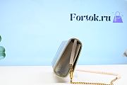 Fortok Saint Laurent Metallic Calfskin Medium Classic Monogram Kate Bag 24cm - 3