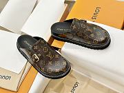 Fortok Louis Vuitton Flat Cozy Comfort Slippers Brown - 3