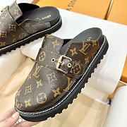 Fortok Louis Vuitton Flat Cozy Comfort Slippers Brown - 6