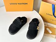 Fortok Louis Vuitton Cosy Flat Comfort Clog Black - 1