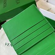 Fortok Bottega Veneta Two-Fold Vertical Short Wallet Green 10x9.5x1cm - 5