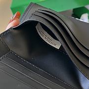 Fortok Bottega Veneta Leather Intrecciato Flap Wallet Black 12.5x9.5x1.5cm - 6
