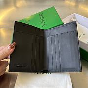 Fortok Bottega Veneta Leather Intrecciato Flap Wallet Black 12.5x9.5x1.5cm - 4