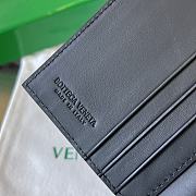 Fortok Bottega Veneta Leather Intrecciato Flap Wallet Black 12.5x9.5x1.5cm - 3