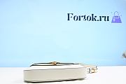 Fortok Prada Logo-plaque Shoulder Bag White 1BD345 24×11×4cm - 6