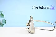 Fortok Prada Logo-plaque Shoulder Bag White 1BD345 24×11×4cm - 4