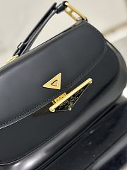 Fortok Prada Logo-plaque Shoulder Bag Black 1BD345 24×11×4cm - 2