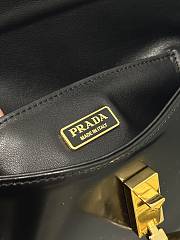 Fortok Prada Logo-plaque Shoulder Bag Black 1BD345 24×11×4cm - 5