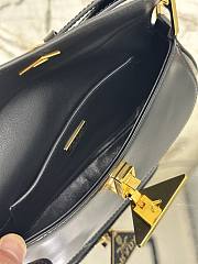 Fortok Prada Logo-plaque Shoulder Bag Black 1BD345 24×11×4cm - 6