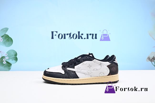 Fortok Nike Travis Louis Vuitton CM7866-126 Black Brown Sneakers - 1