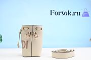 Fendi Mini Mon Tresor Leather Bucket Bag White 8BS010 12x18x10cm - 6