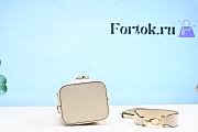 Fendi Mini Mon Tresor Leather Bucket Bag White 8BS010 12x18x10cm - 4