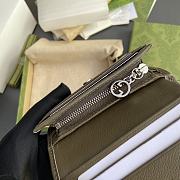 Fortok Gucci Blondie Card Case Wallet Brown Leather 760317 11x8.5x3cm - 5