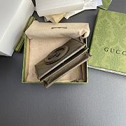 Fortok Gucci Blondie Card Case Wallet Brown Leather 760317 11x8.5x3cm - 2