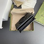Fortok Gucci Blondie Card Case Wallet Black Leather 760317 11x8.5x3cm - 6