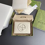 Fortok Gucci Blondie Card Case Wallet White Leather 760317 11x8.5x3cm - 1