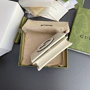 Fortok Gucci Blondie Card Case Wallet White Leather 760317 11x8.5x3cm - 3