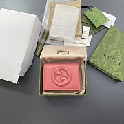 Fortok Gucci Blondie Card Case Wallet Pink Leather 760317 11x8.5x3cm - 1