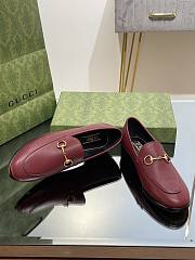 Fortok Gucci Horsebit Loafers Leather in Burgundy - 6