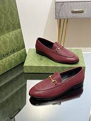 Fortok Gucci Horsebit Loafers Leather in Burgundy - 5