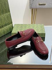 Fortok Gucci Horsebit Loafers Leather in Burgundy - 3
