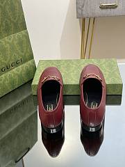 Fortok Gucci Horsebit Loafers Leather in Burgundy - 2