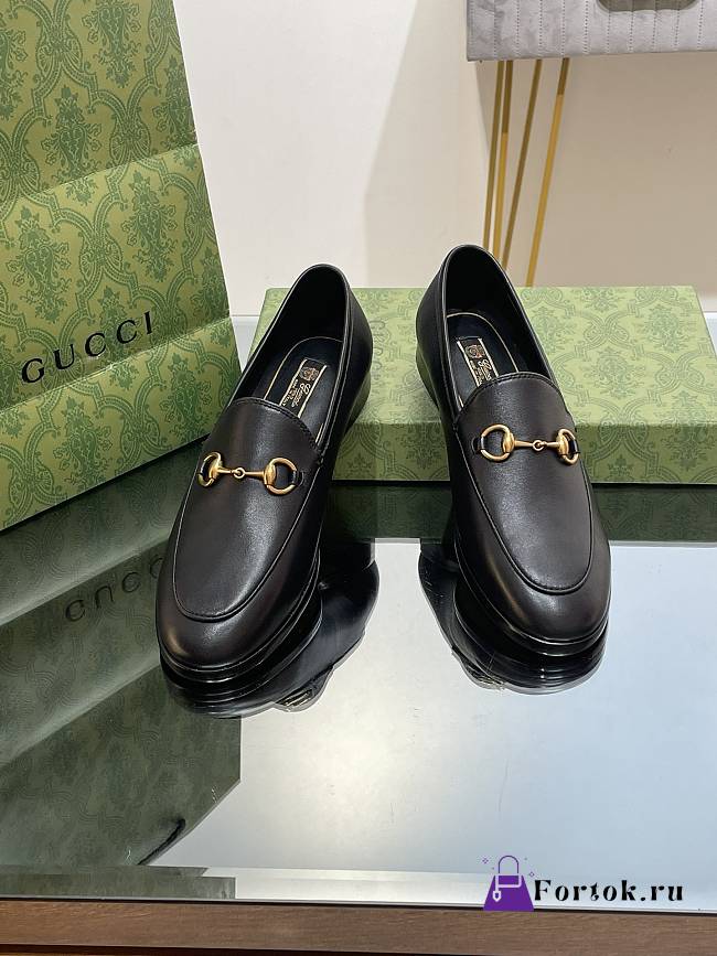 Fortok Gucci Horsebit Loafers Leather in Black - 1