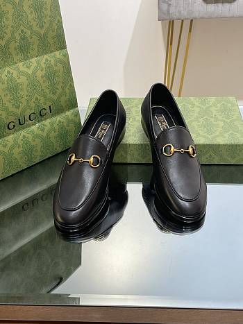 Fortok Gucci Horsebit Loafers Leather in Black