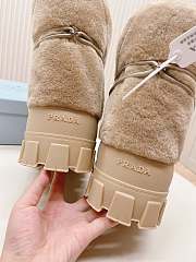 Fortok Prada Shearling Apres-Ski Boots Beige  - 2