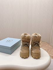 Fortok Prada Shearling Apres-Ski Boots Beige  - 1