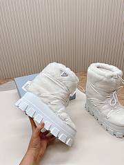 Fortok Prada Shearling Apres-Ski Boots White - 6