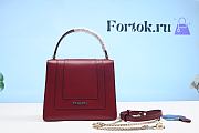 Fortok Bvlgari Serpenti Forever Leather Crossbody Red Bag 20cm - 2