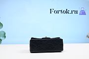 Fortok Chanel Wrinkled Leather Gold Buckle Bag Black 20cm - 4