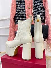 Fortok Valentino High Platform High-heel Boots White - 2